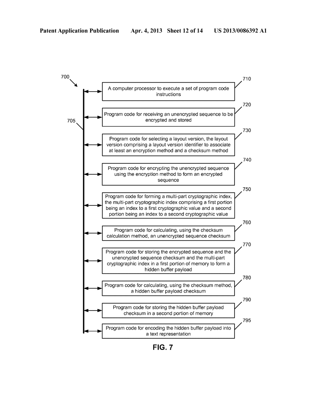 INCREASING DATA SECURITY IN ENTERPRISE APPLICATIONS BY USING FORMATTING,     CHECKSUMS, AND ENCRYPTION TO DETECT TAMPERING OF A DATA BUFFER - diagram, schematic, and image 13