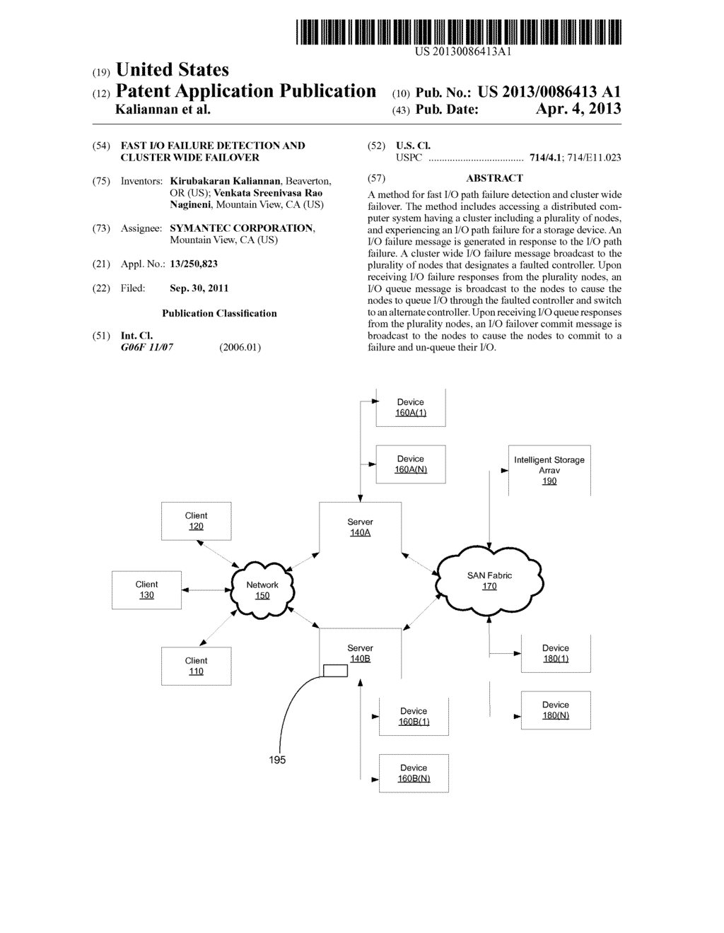 FAST I/O FAILURE DETECTION AND CLUSTER WIDE FAILOVER - diagram, schematic, and image 01