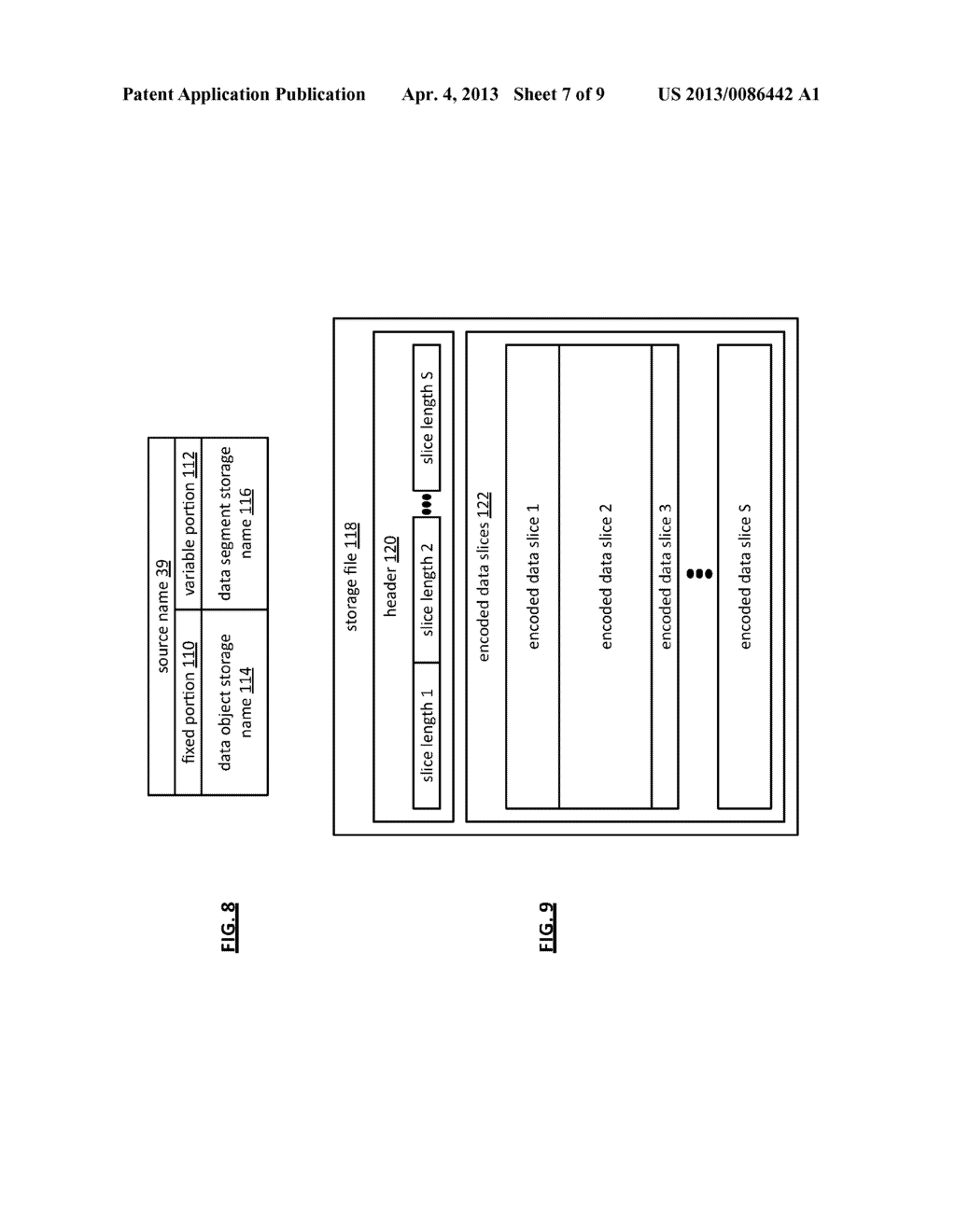 STORING ENCODED DATA SLICES IN A DISPERSED STORAGE UNIT - diagram, schematic, and image 08