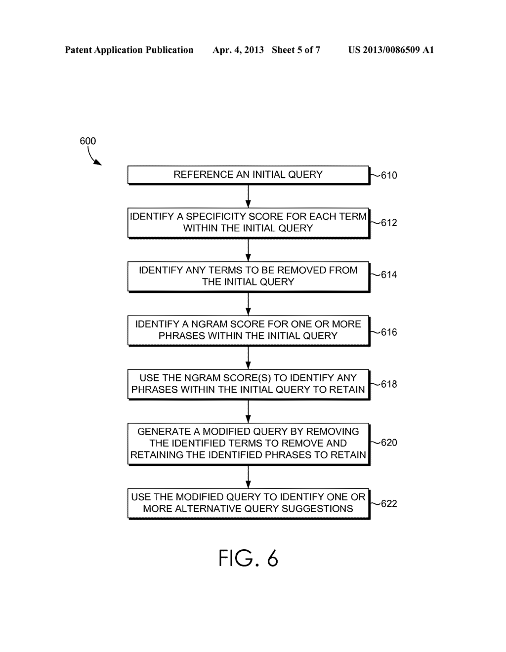 ALTERNATIVE QUERY SUGGESTIONS BY DROPPING QUERY TERMS - diagram, schematic, and image 06