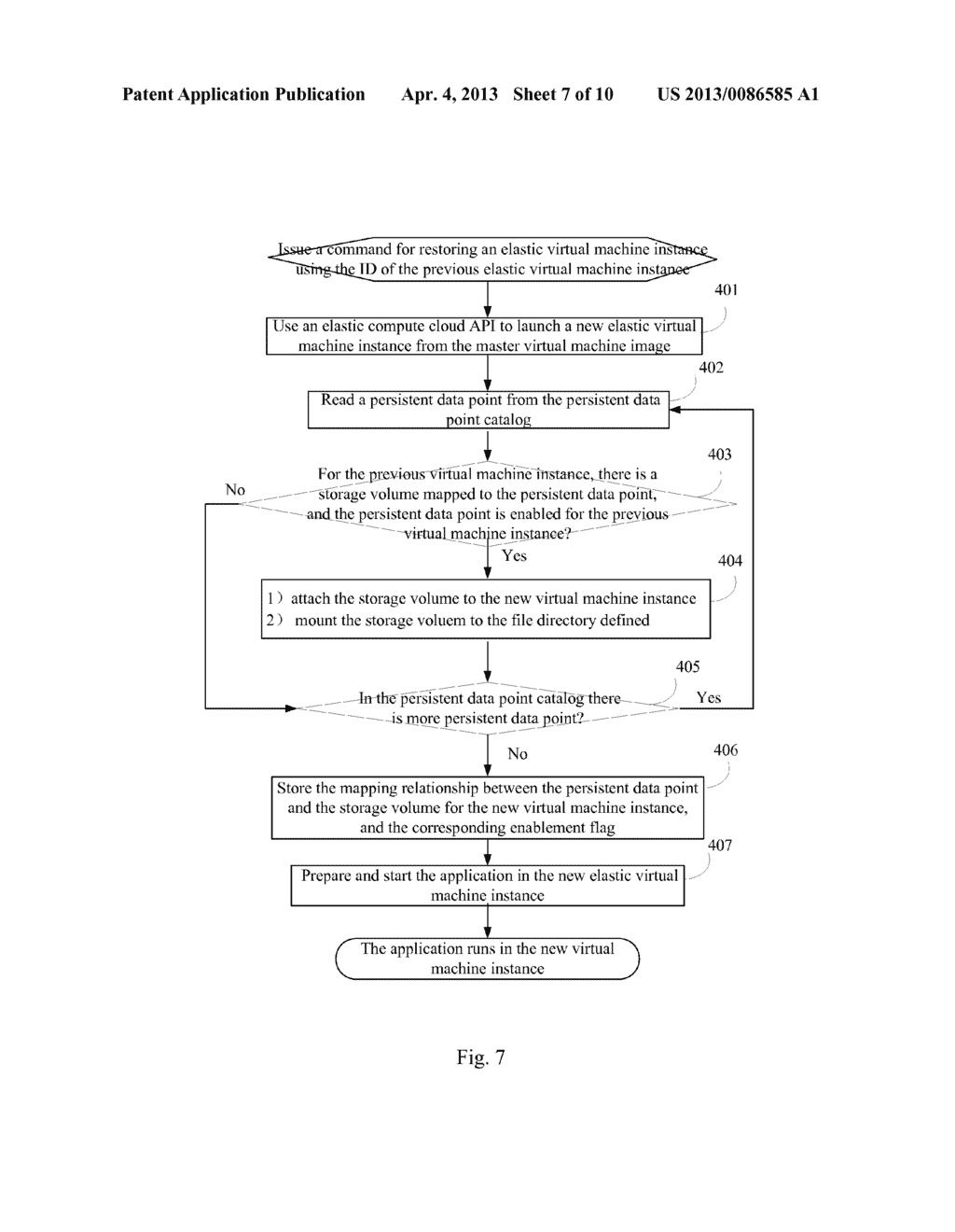 Managing the Persistent Data of a Pre-Installed Application in an Elastic     Virtual Machine Instance - diagram, schematic, and image 08