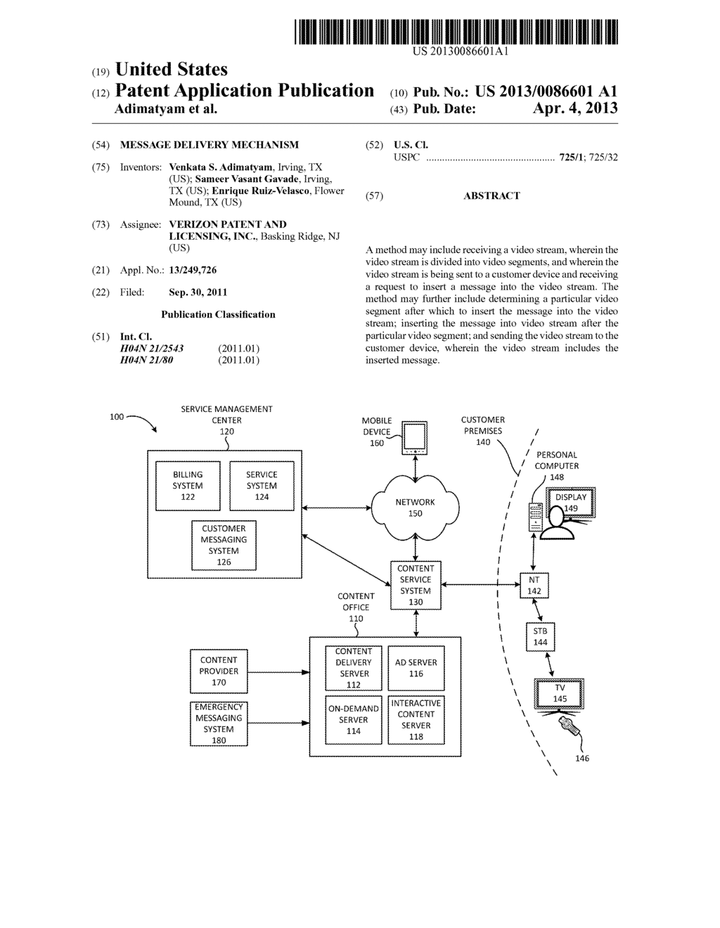 MESSAGE DELIVERY MECHANISM - diagram, schematic, and image 01