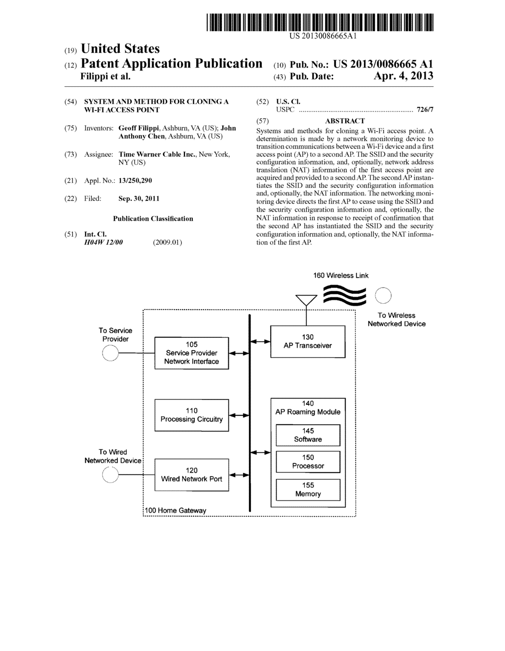 SYSTEM AND METHOD FOR CLONING A Wi-Fi ACCESS POINT - diagram, schematic, and image 01