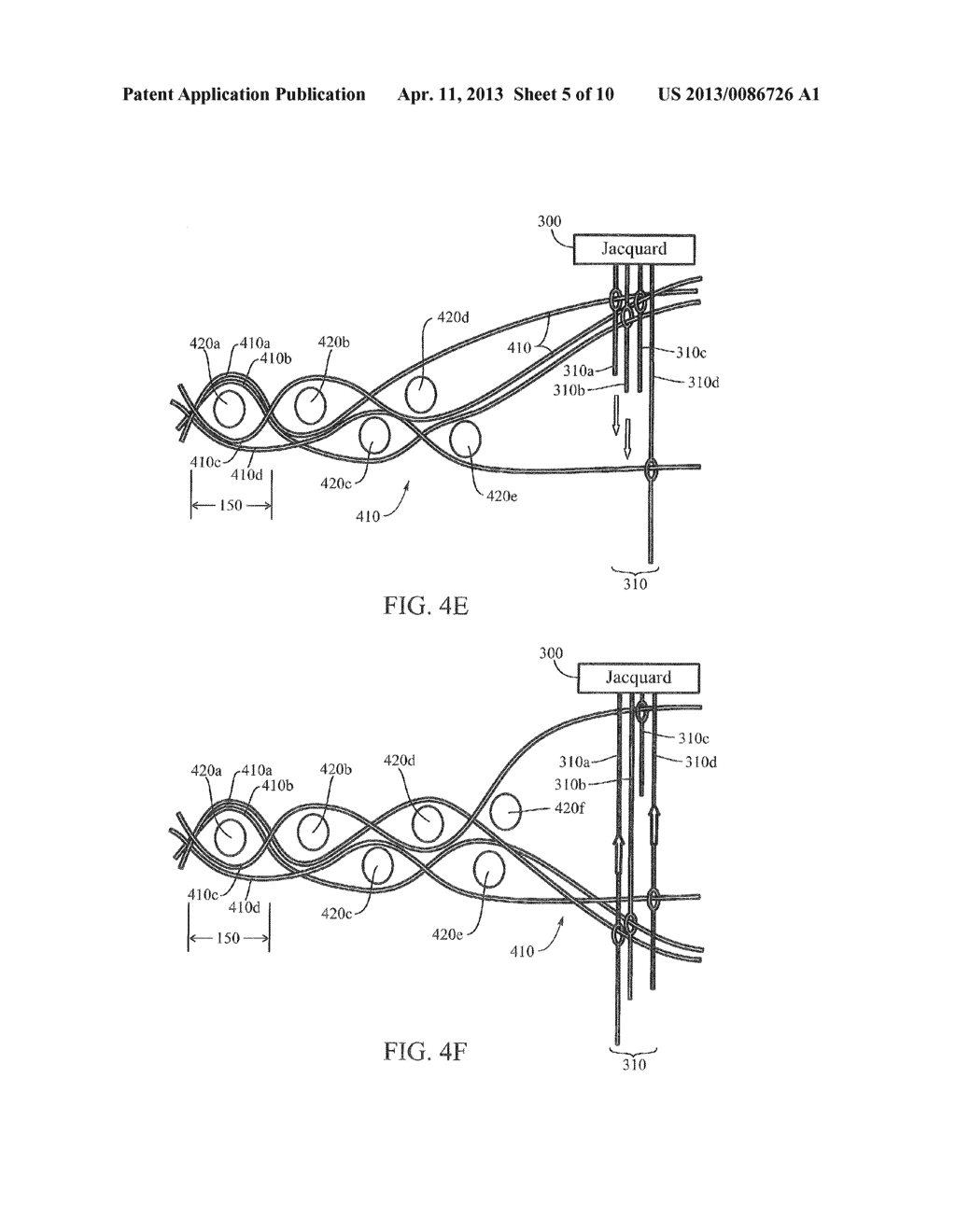 CLOTHING COMPONENTS AND ARTICLES OF CLOTHING INCLUDING FABRIC WOVEN WITH A     MULTI-LAYERED REGION AND A SINGLE-LAYERED REGION, AND METHODS OF MAKING     SUCH WOVEN FABRICS - diagram, schematic, and image 06