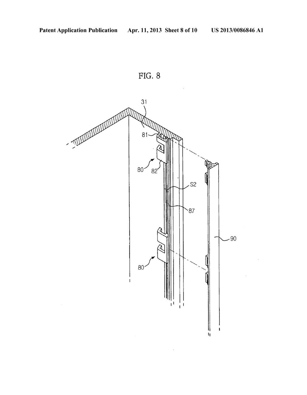DOOR OF REFRIGERATOR AND METHOD FOR MANUFACTURING THE SAME - diagram, schematic, and image 09