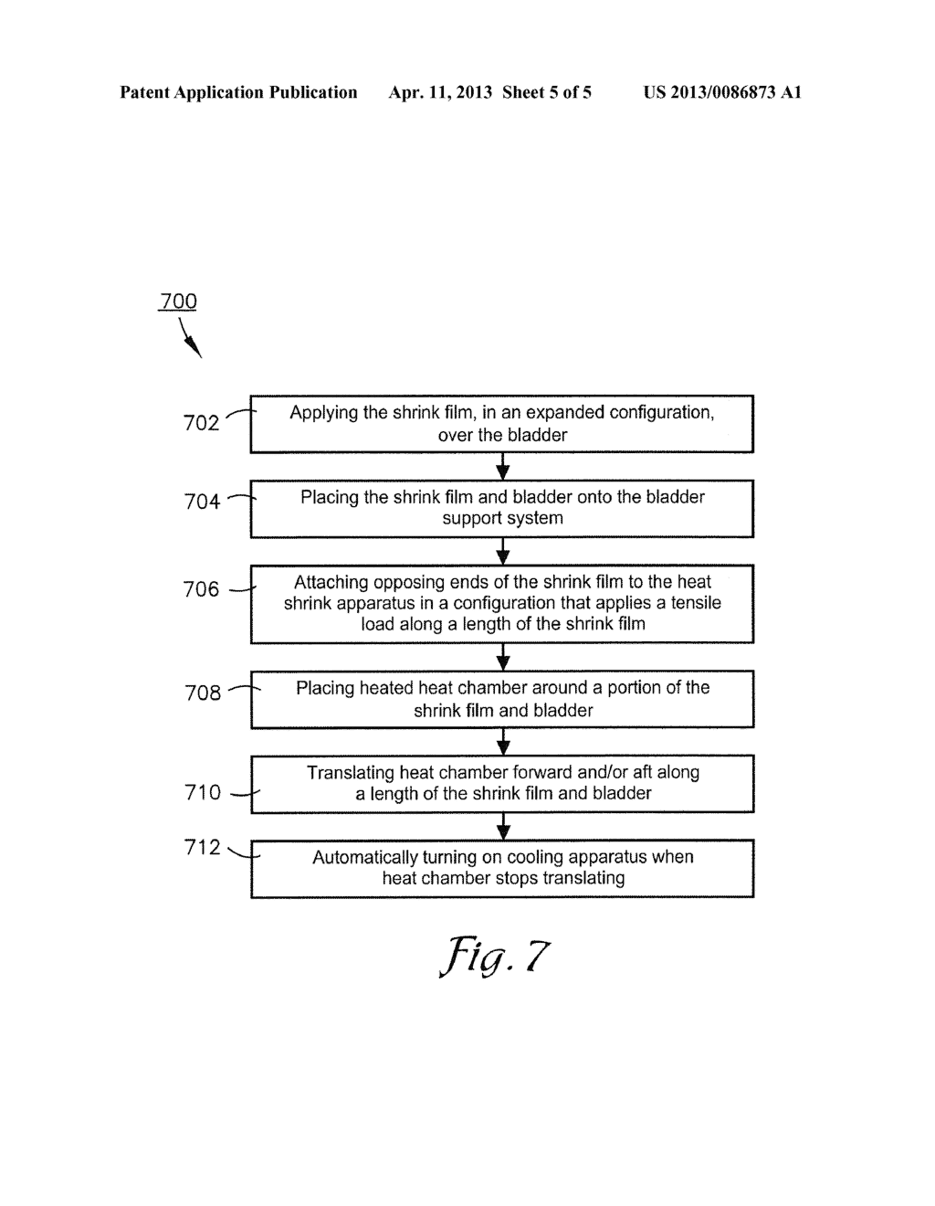 TRANSLATABLE HEAT SHRINK OVEN FOR APPLYING  HEAT SHRINK FILM TO A SILICONE     RUBBER BLADDER - diagram, schematic, and image 06