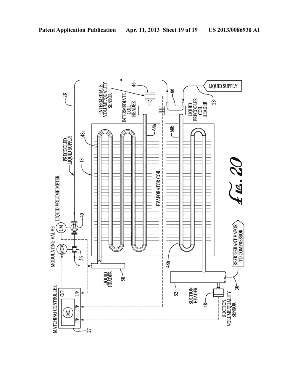 REFRIGERATION SYSTEM CONTROLLED BY REFRIGERANT QUALITY WITHIN EVAPORATOR - diagram, schematic, and image 20