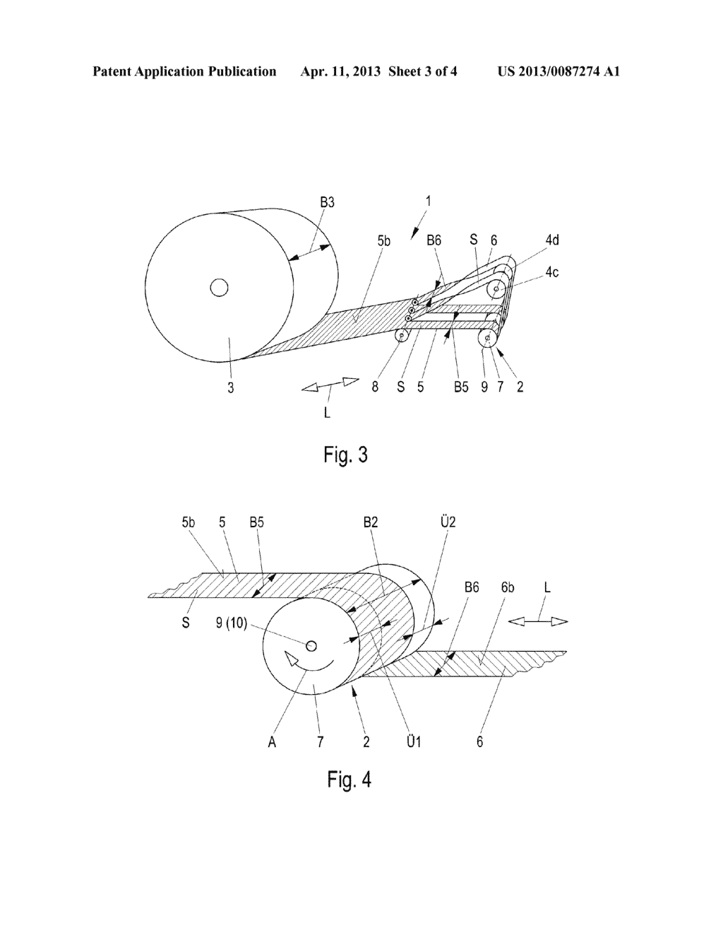 Method for Manufacturing an Adhesive Tape, Particularly Suited for     Longitudinal Wrapping of Elongated Goods, and Device for Performing the     Method - diagram, schematic, and image 04