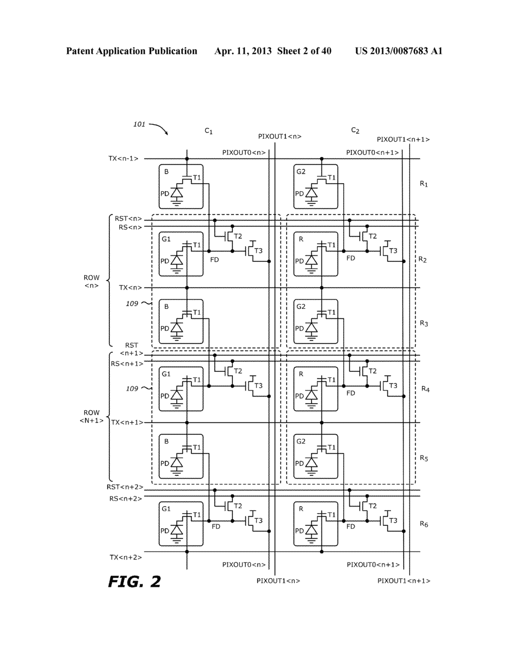 MULTIPLE-ROW CONCURRENT READOUT SCHEME FOR HIGH-SPEED CMOS IMAGE SENSOR     WITH BACKSIDE ILLUMINATION - diagram, schematic, and image 03