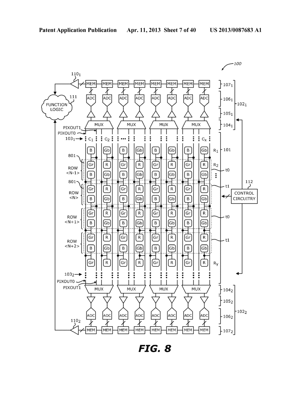 MULTIPLE-ROW CONCURRENT READOUT SCHEME FOR HIGH-SPEED CMOS IMAGE SENSOR     WITH BACKSIDE ILLUMINATION - diagram, schematic, and image 08