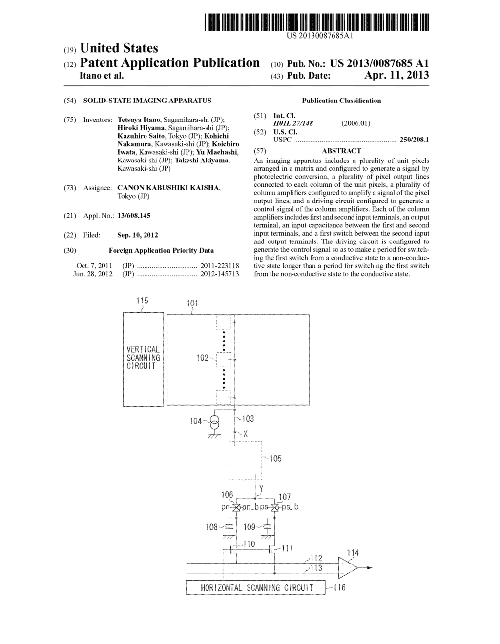 SOLID-STATE IMAGING APPARATUS - diagram, schematic, and image 01