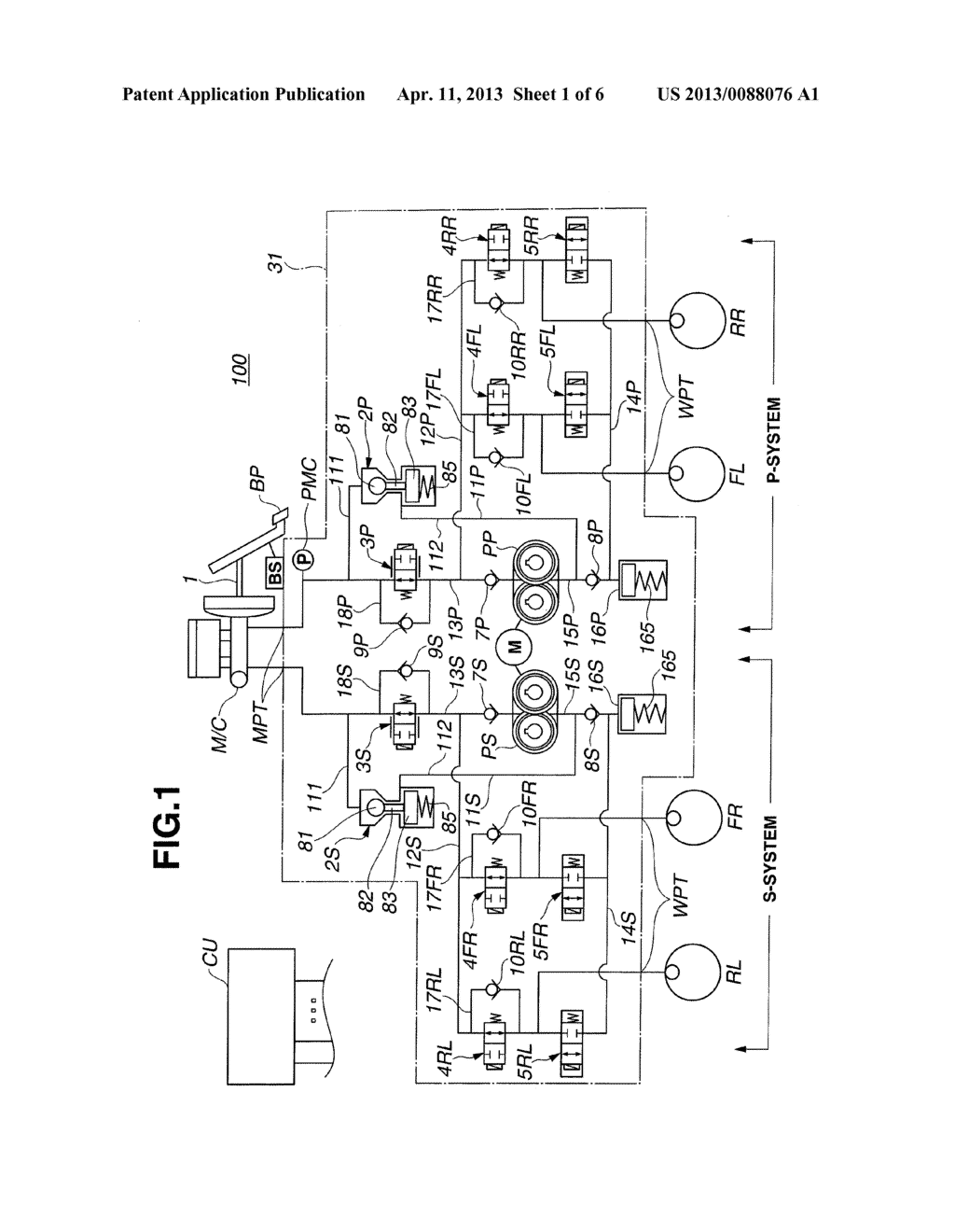 Automotive Hydraulic Brake System - diagram, schematic, and image 02