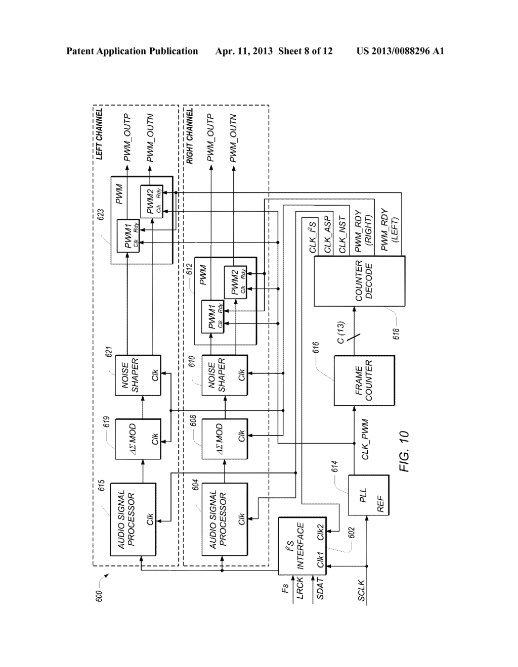 Attenuating Noise and Cross-Talk in an Audio System by Offsetting Outputs     In Phase - diagram, schematic, and image 09