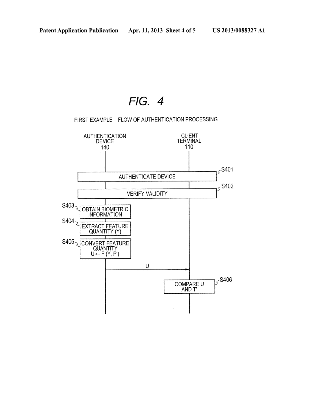 TEMPLATE DELIVERY TYPE CANCELABLE BIOMETRIC AUTHENTICATION SYSTEM AND     METHOD THEREFOR - diagram, schematic, and image 05