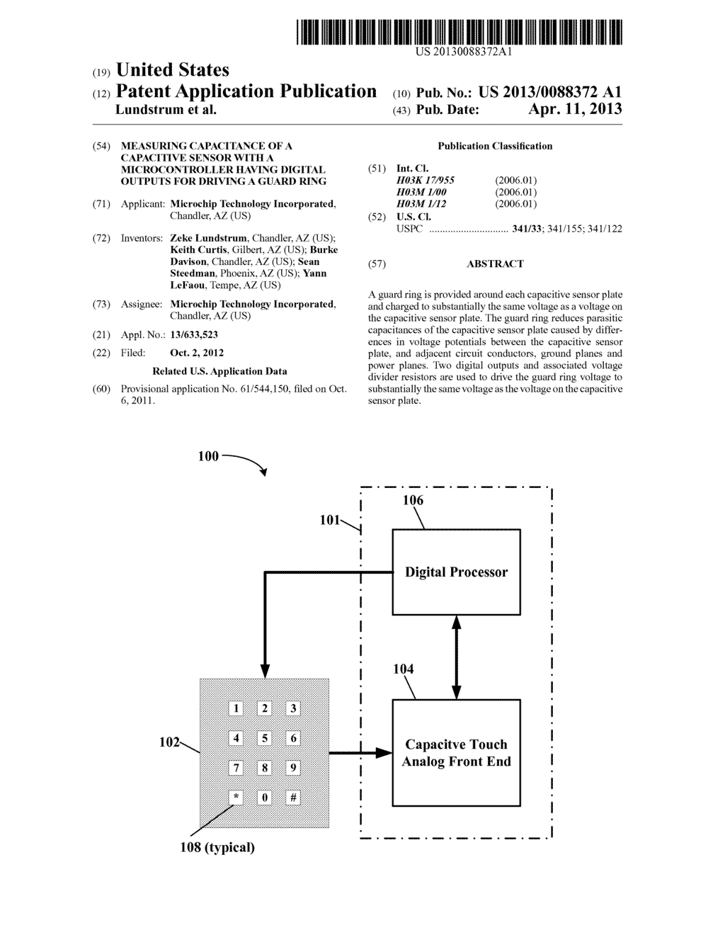 Measuring Capacitance of a Capacitive Sensor with a Microcontroller Having     Digital Outputs for Driving a Guard Ring - diagram, schematic, and image 01