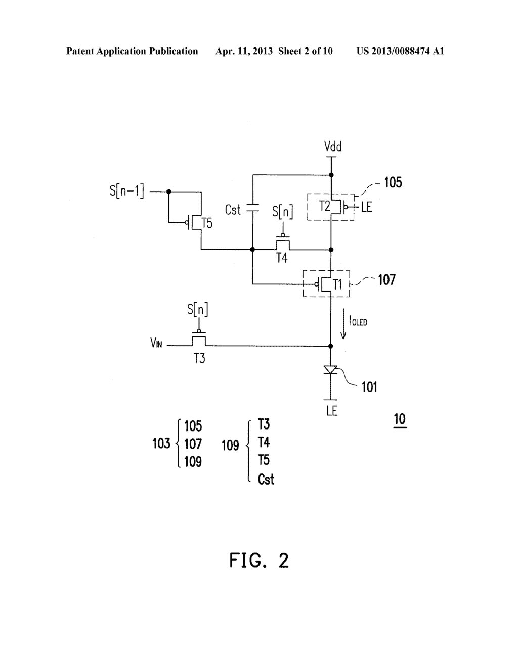 LIGHT-EMITTING COMPONENT DRIVING CIRCUIT AND RELATED PIXEL CIRCUIT AND     APPLICATIONS USING THE SAME - diagram, schematic, and image 03