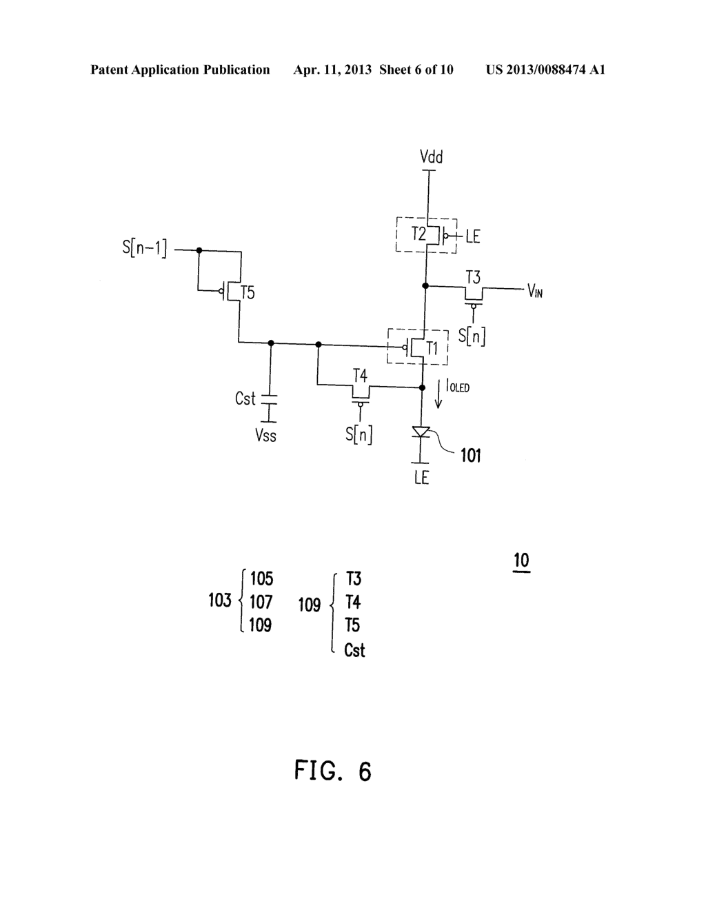 LIGHT-EMITTING COMPONENT DRIVING CIRCUIT AND RELATED PIXEL CIRCUIT AND     APPLICATIONS USING THE SAME - diagram, schematic, and image 07