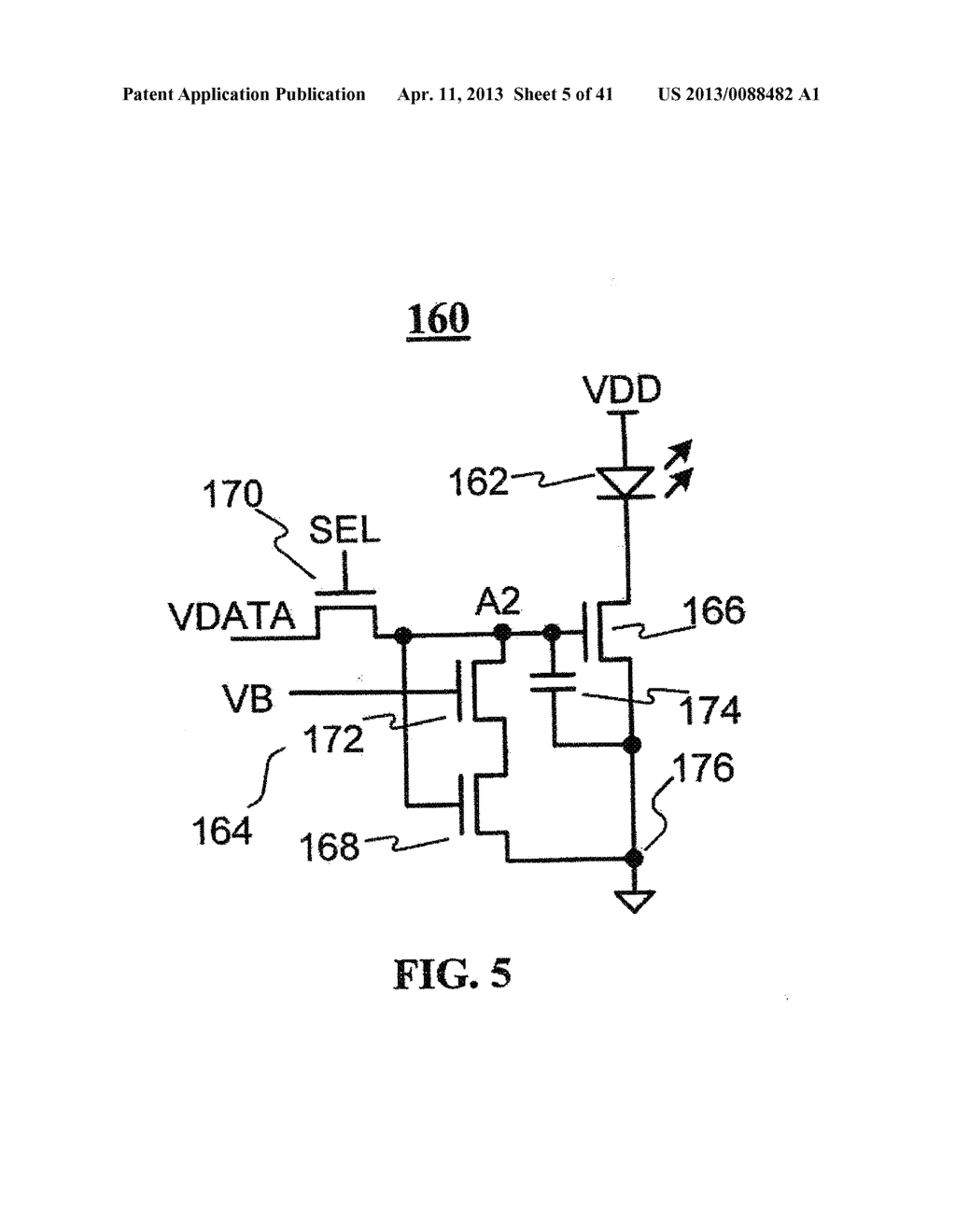 METHOD AND SYSTEM FOR DRIVING AN ACTIVE MATRIX DISPLAY CIRCUIT - diagram, schematic, and image 06