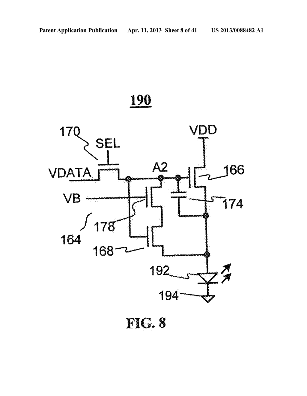 METHOD AND SYSTEM FOR DRIVING AN ACTIVE MATRIX DISPLAY CIRCUIT - diagram, schematic, and image 09