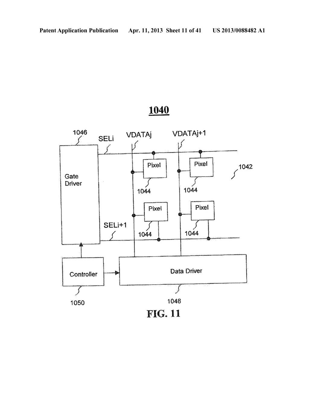 METHOD AND SYSTEM FOR DRIVING AN ACTIVE MATRIX DISPLAY CIRCUIT - diagram, schematic, and image 12