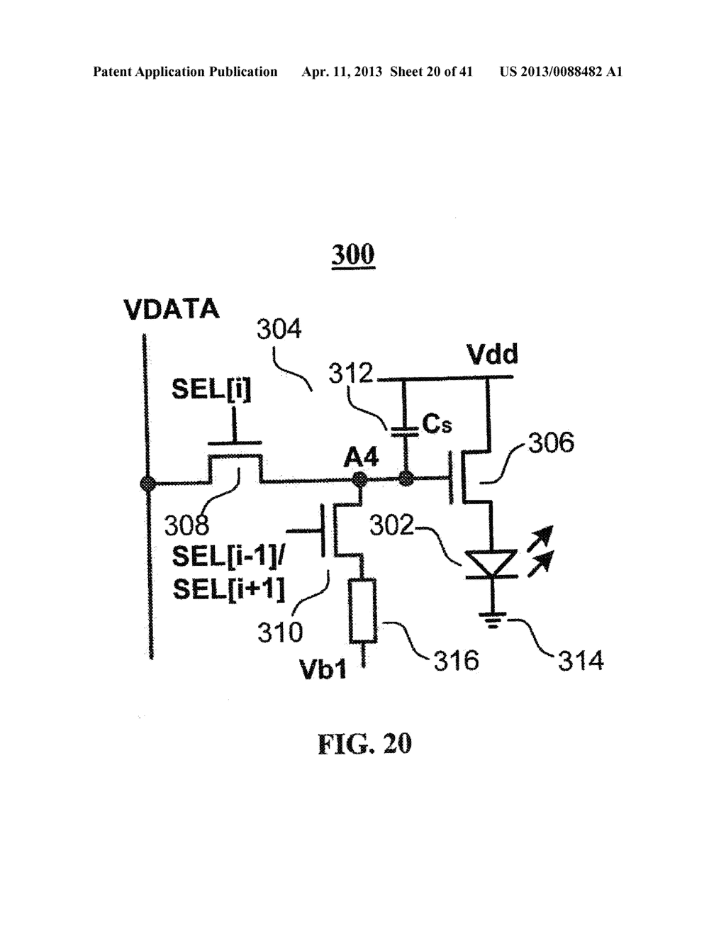 METHOD AND SYSTEM FOR DRIVING AN ACTIVE MATRIX DISPLAY CIRCUIT - diagram, schematic, and image 21