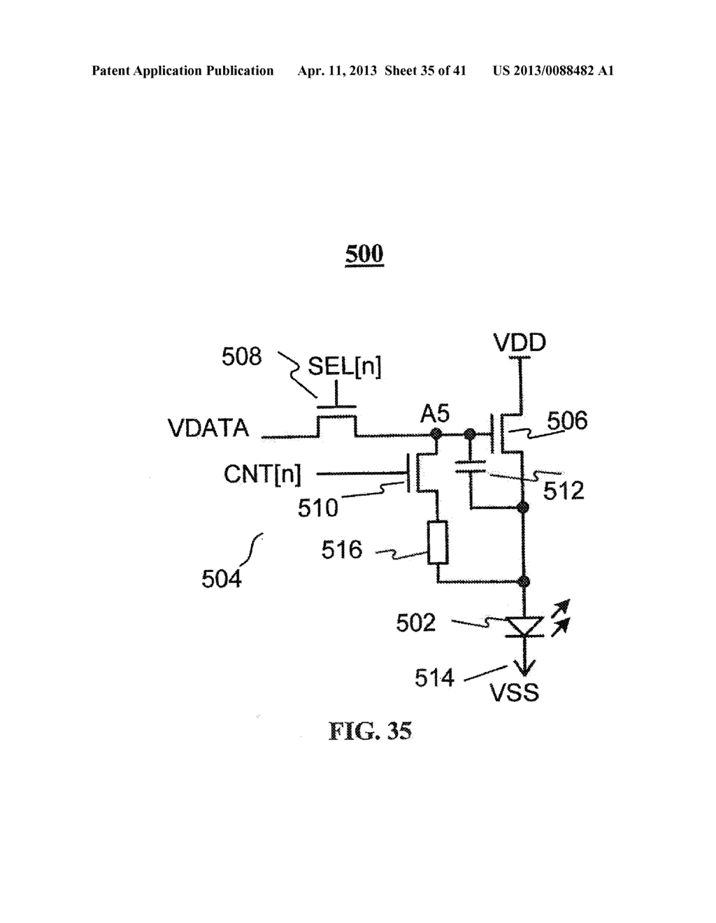 METHOD AND SYSTEM FOR DRIVING AN ACTIVE MATRIX DISPLAY CIRCUIT - diagram, schematic, and image 36