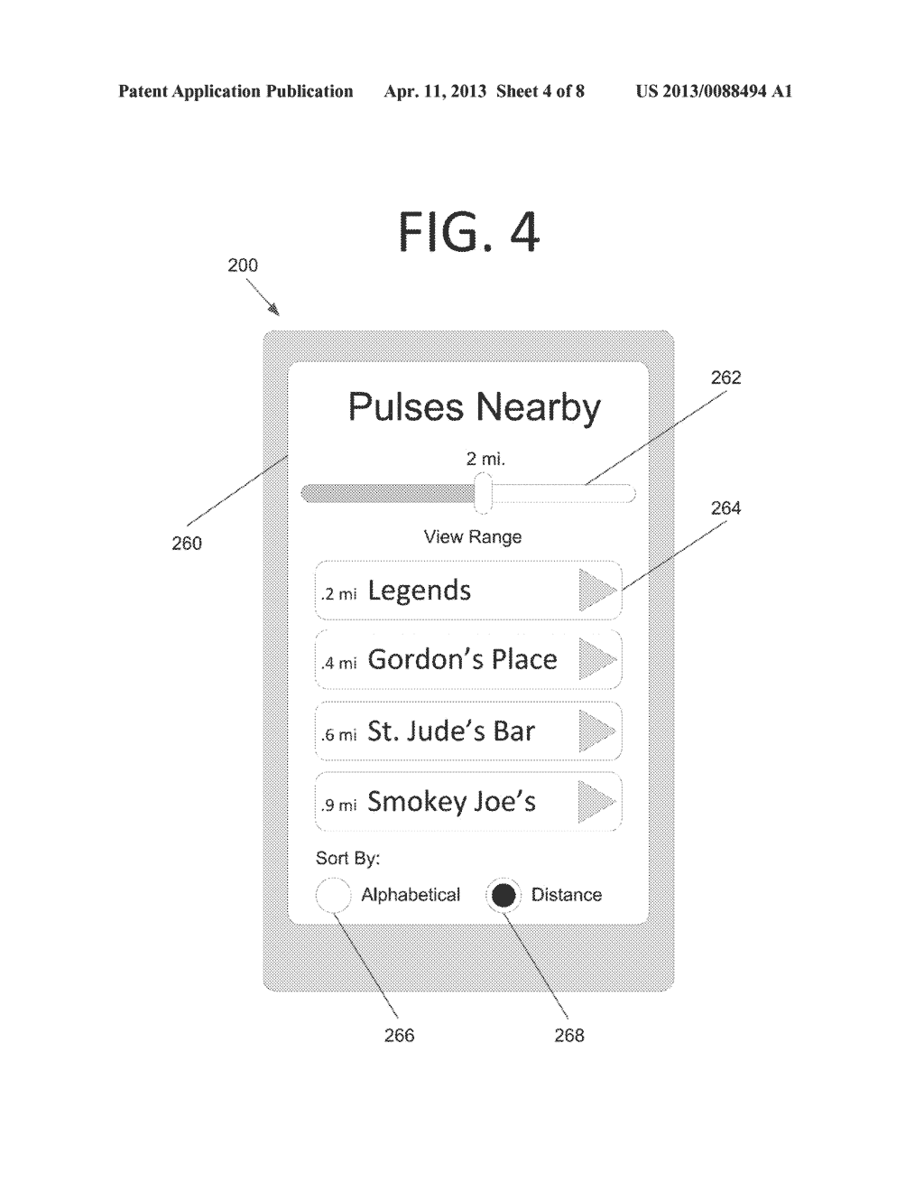 VISUAL DISPLAY BASED ON THE NUMBER OF USERS AT OR NEAR A LOCATION - diagram, schematic, and image 05