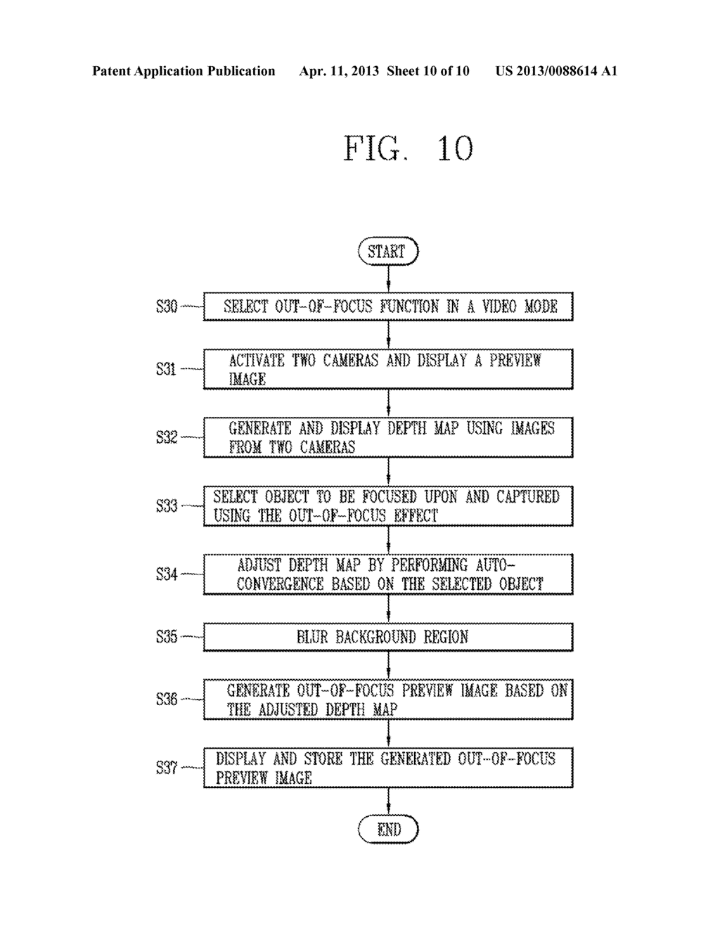 MOBILE TERMINAL AND METHOD FOR GENERATING AN OUT-OF-FOCUS IMAGE - diagram, schematic, and image 11