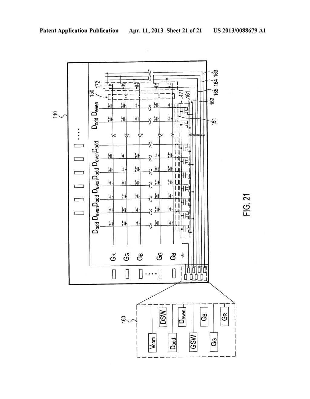 CELL TEST METHOD AND LIQUID CRYSTAL DISPLAY PANEL FOR A TRI-GATE TYPE     PIXEL STRUCTURE - diagram, schematic, and image 22