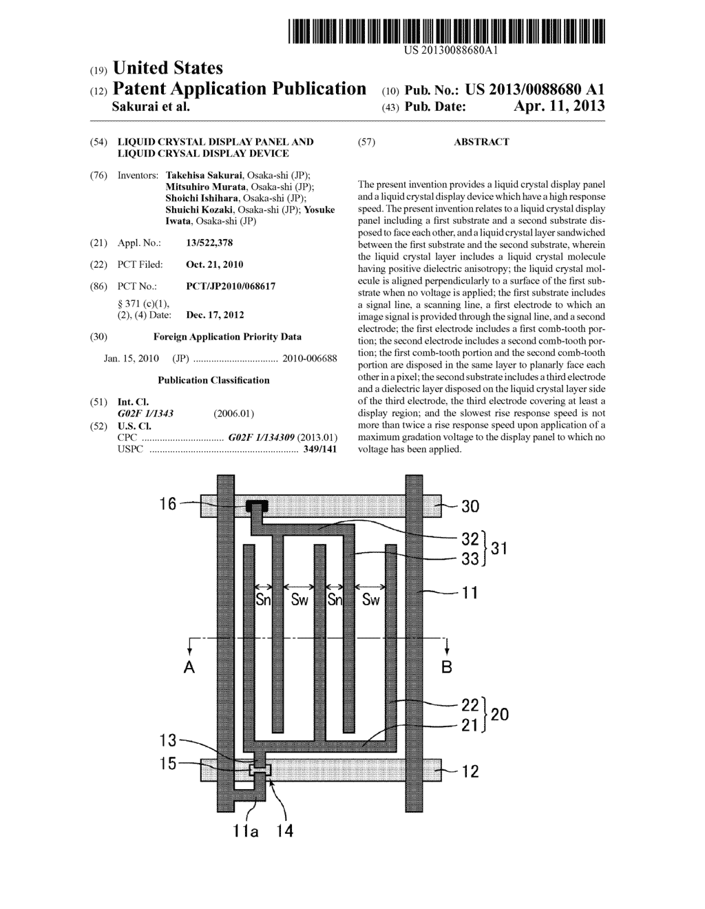 LIQUID CRYSTAL DISPLAY PANEL AND LIQUID CRYSAL DISPLAY DEVICE - diagram, schematic, and image 01