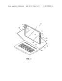 PORTABLE COMPUTER WITH HIGHLY ADJUSTABLE ERGONOMIC DISPLAY SCREEN diagram and image