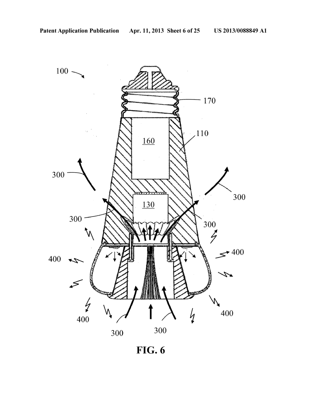 SOLID-STATE LAMPS WITH IMPROVED RADIAL EMISSION AND THERMAL PERFORMANCE - diagram, schematic, and image 07