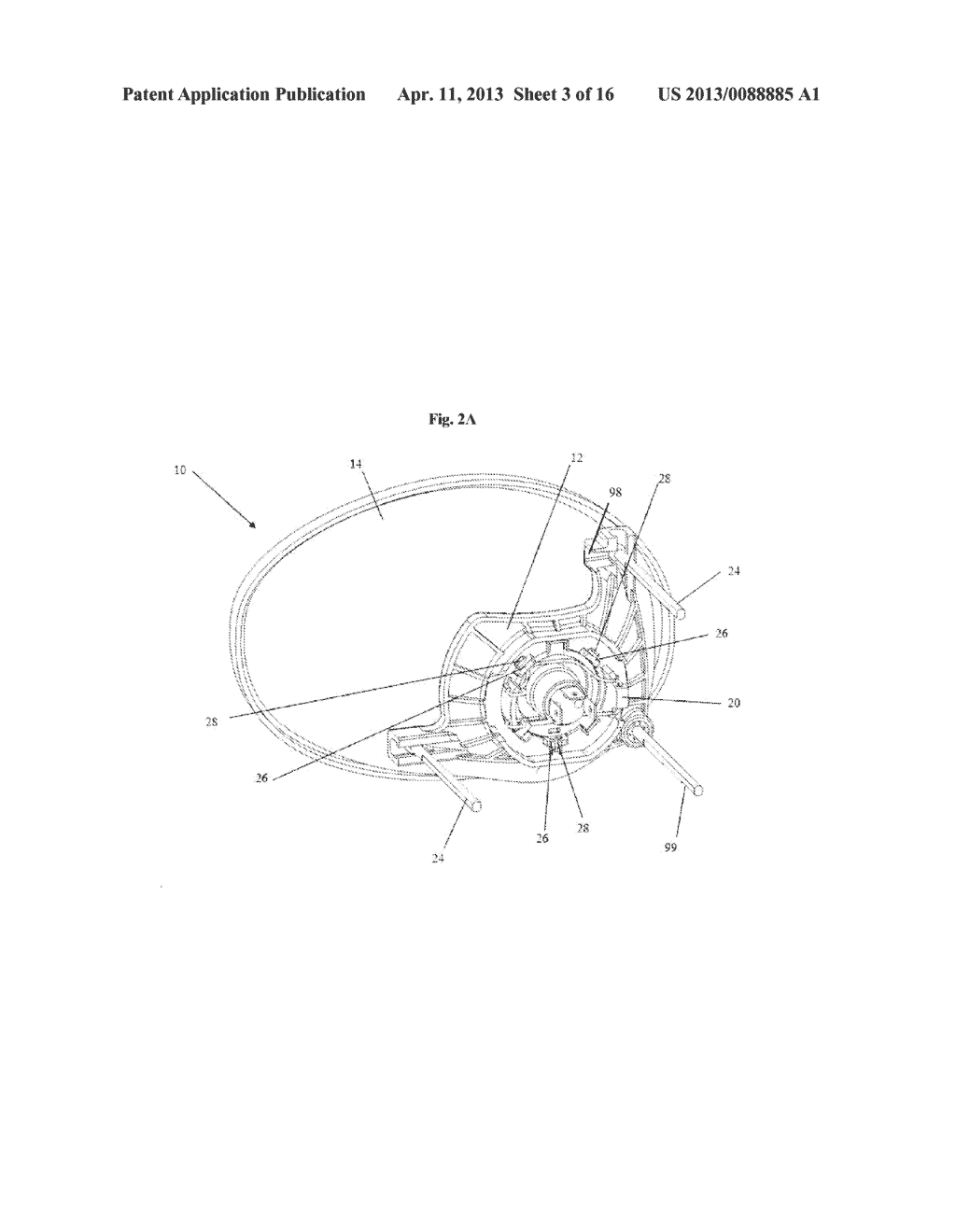 MOUNTING STRUCTURE FOR A HEADLAMP REFLECTOR - diagram, schematic, and image 04