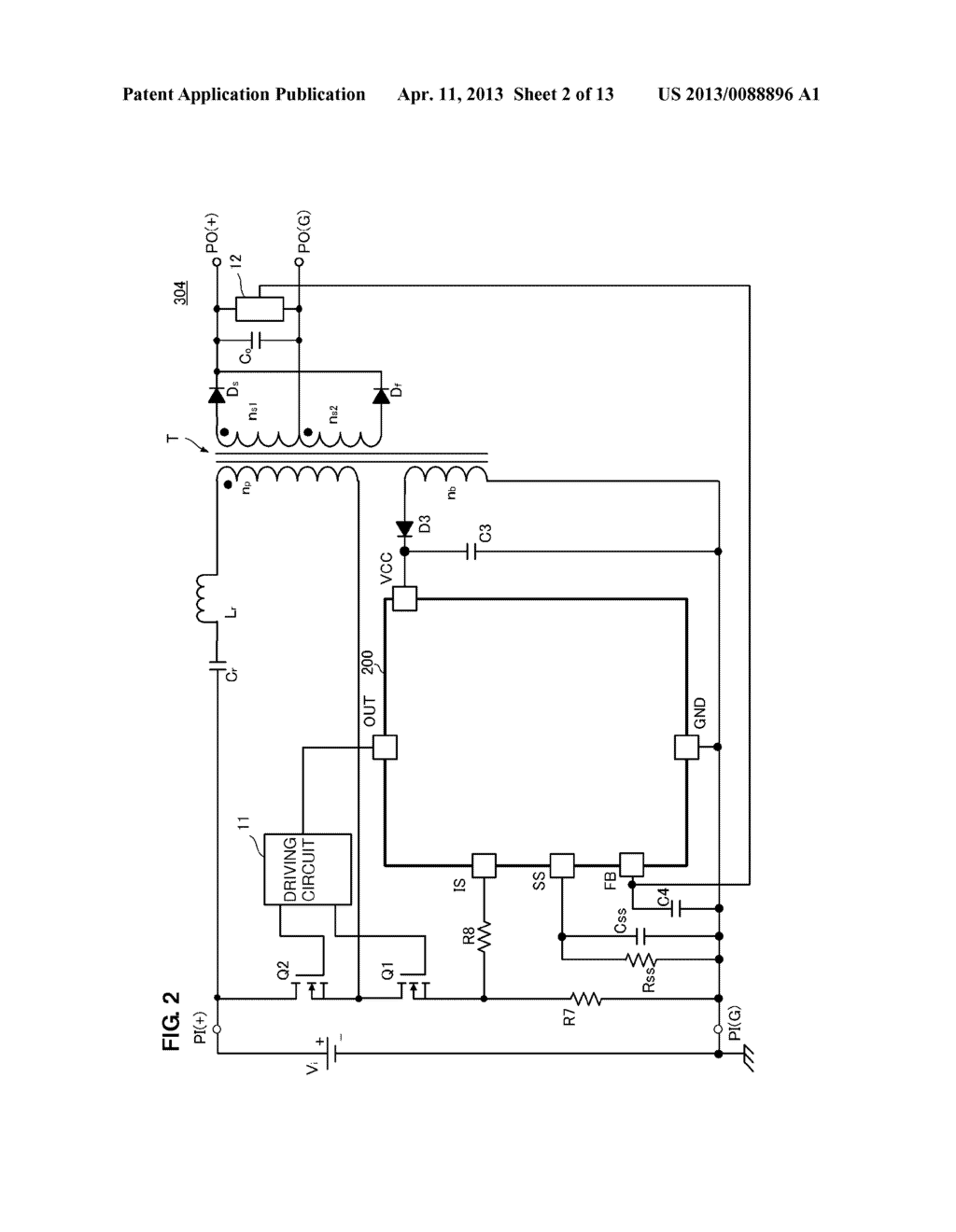 SWITCHING CONTROL CIRCUIT AND SWITCHING POWER SUPPLY APPARATUS - diagram, schematic, and image 03