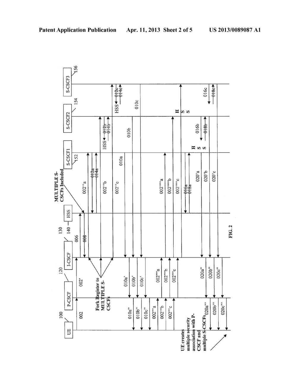 IMS and Method of Multiple S-CSCF Operation in Support of Single PUID - diagram, schematic, and image 03