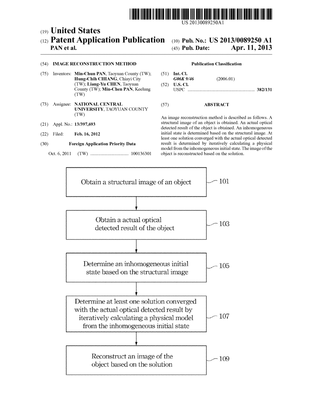 IMAGE RECONSTRUCTION METHOD - diagram, schematic, and image 01