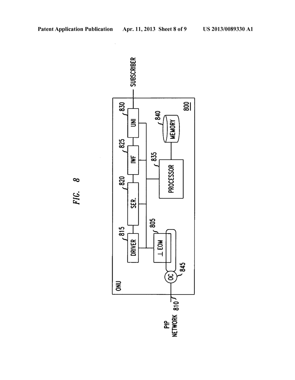 Method And Apparatus For Efficient Operation Of A Passive Optical     Communications Access Network - diagram, schematic, and image 09