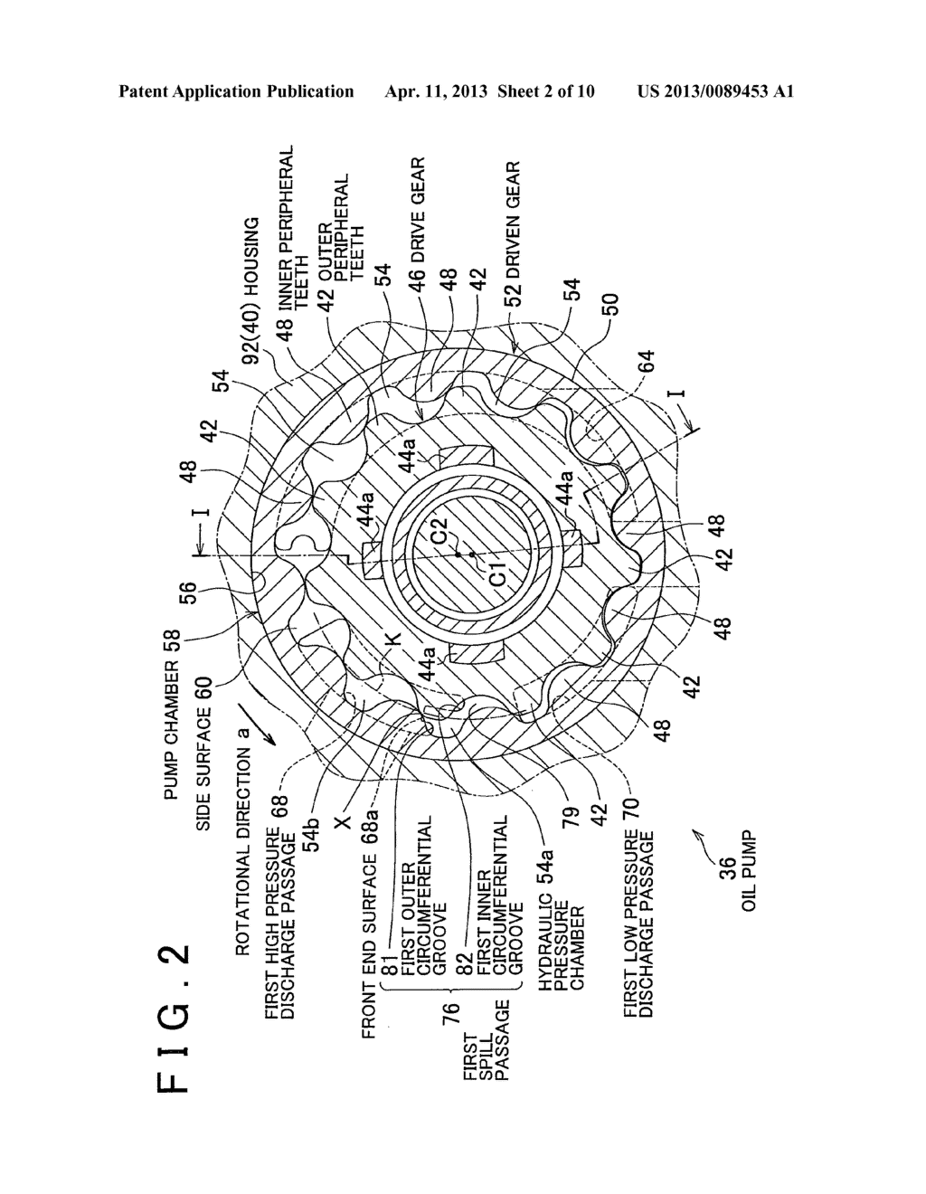 VEHICULAR INTERNAL GEAR TYPE OIL PUMP - diagram, schematic, and image 03