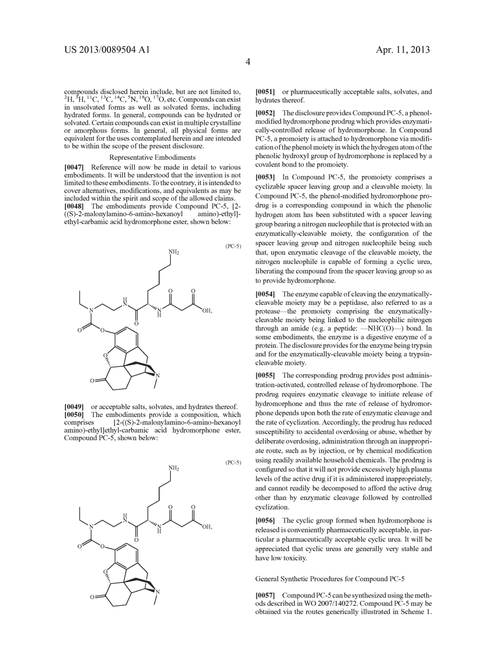 Compositions Comprising Enzyme-Cleavable Hydromorphone Prodrug - diagram, schematic, and image 16