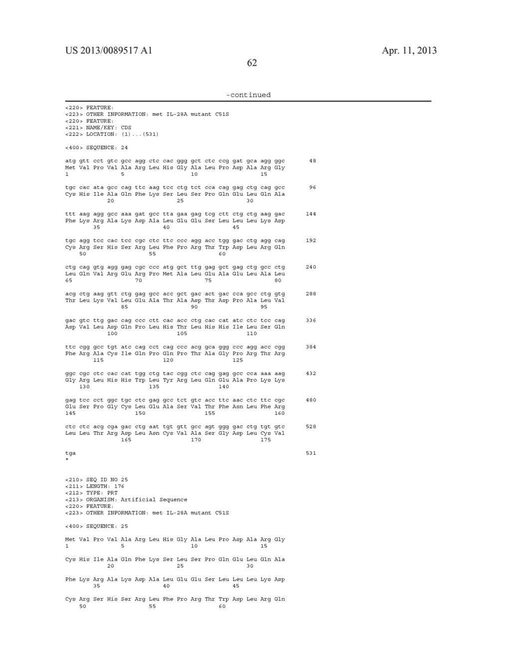 HOMOGENEOUS PREPARATIONS OF IL-28 AND IL-29 - diagram, schematic, and image 63