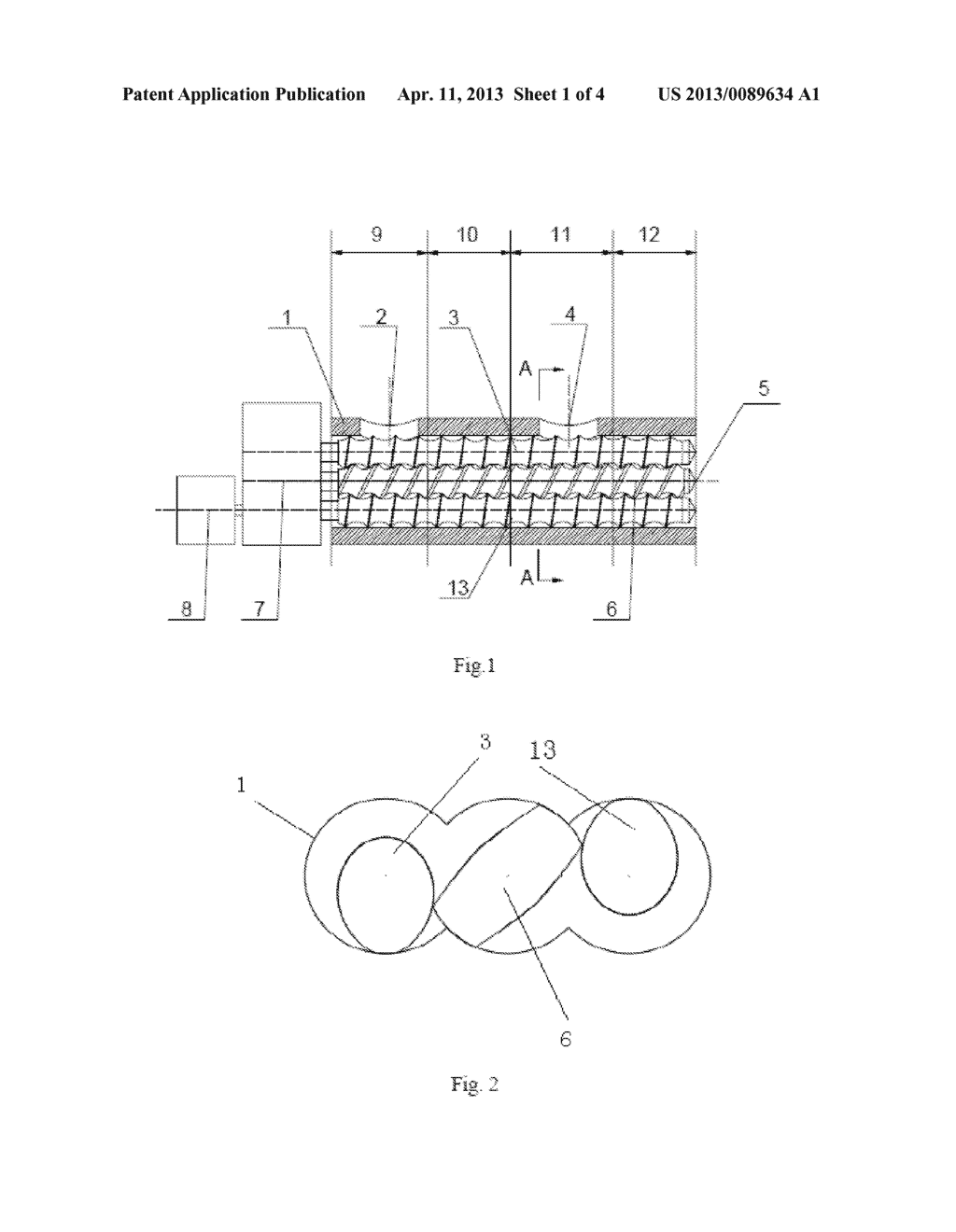 SELF-CLEANING PLASTICIZING VENTING AND EXTRUDING APPARATUS BY CO-ROTATING     NON-TWIN MULTI-SCREWS AND METHOD THEREOF - diagram, schematic, and image 02