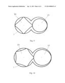 SELF-CLEANING PLASTICIZING VENTING AND EXTRUDING APPARATUS BY CO-ROTATING     NON-TWIN MULTI-SCREWS AND METHOD THEREOF diagram and image