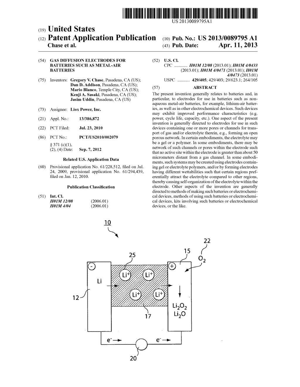 GAS DIFFUSION ELECTRODES FOR BATTERIES SUCH AS METAL-AIR BATTERIES - diagram, schematic, and image 01