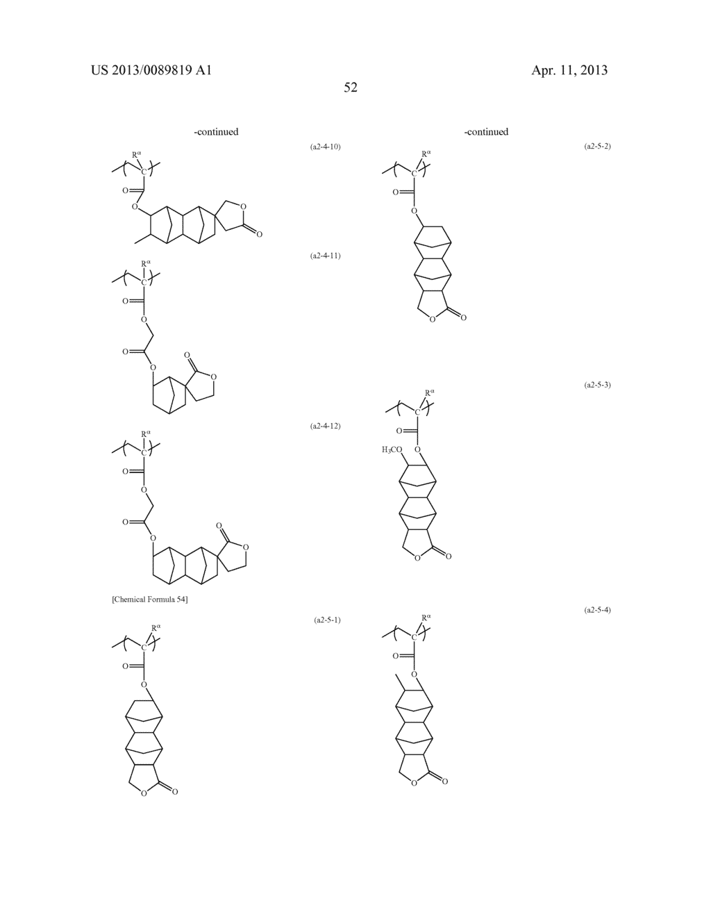 RESIST COMPOSITION, METHOD OF FORMING RESIST PATTERN, POLYMERIC COMPOUND,     AND COMPOUND - diagram, schematic, and image 53