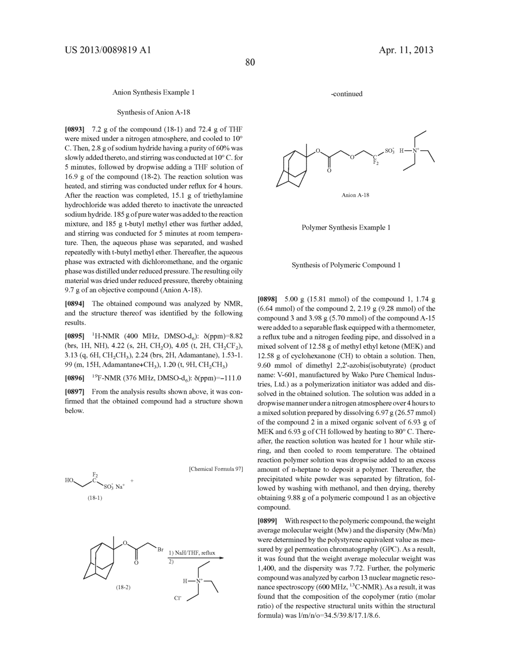 RESIST COMPOSITION, METHOD OF FORMING RESIST PATTERN, POLYMERIC COMPOUND,     AND COMPOUND - diagram, schematic, and image 81