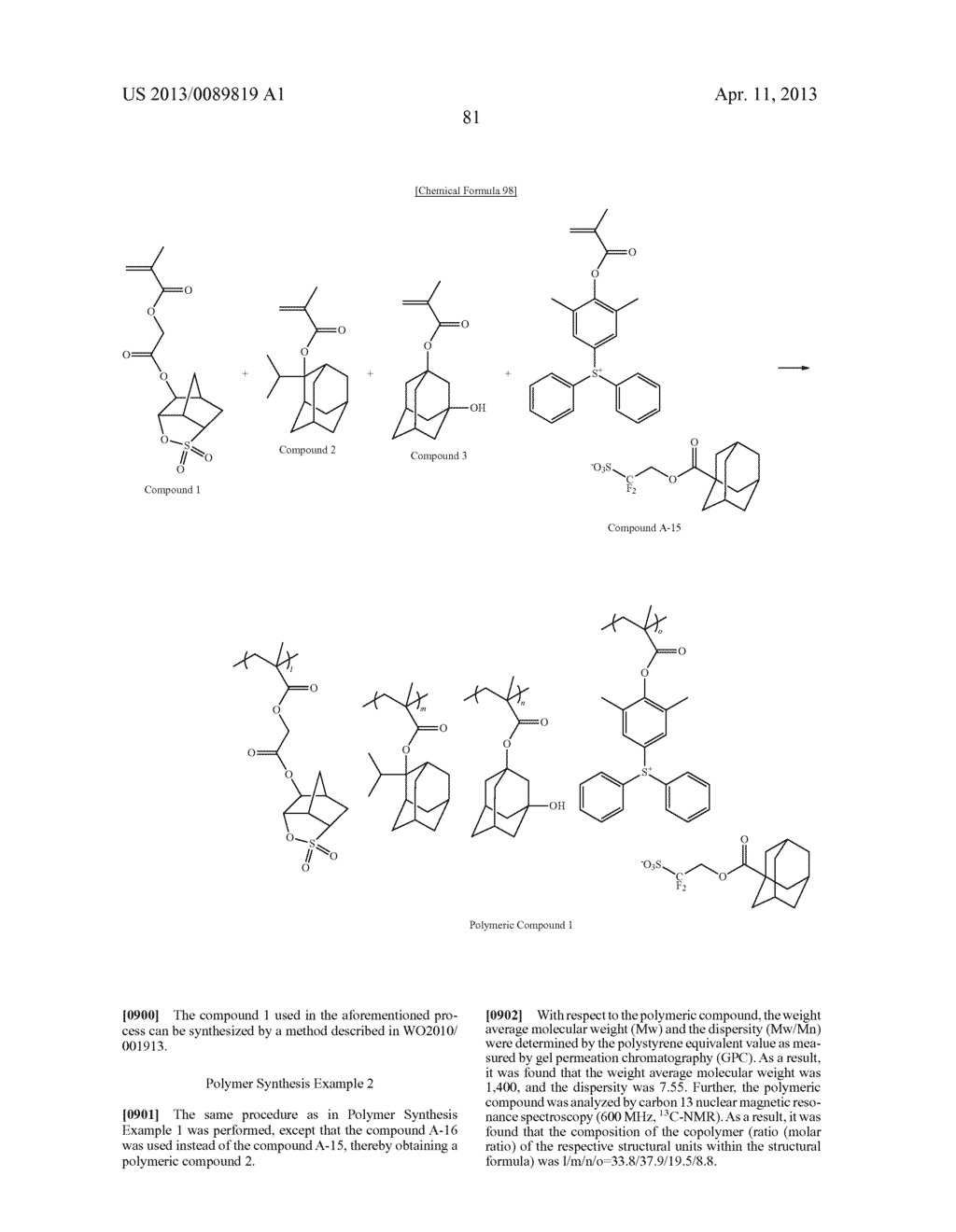 RESIST COMPOSITION, METHOD OF FORMING RESIST PATTERN, POLYMERIC COMPOUND,     AND COMPOUND - diagram, schematic, and image 82