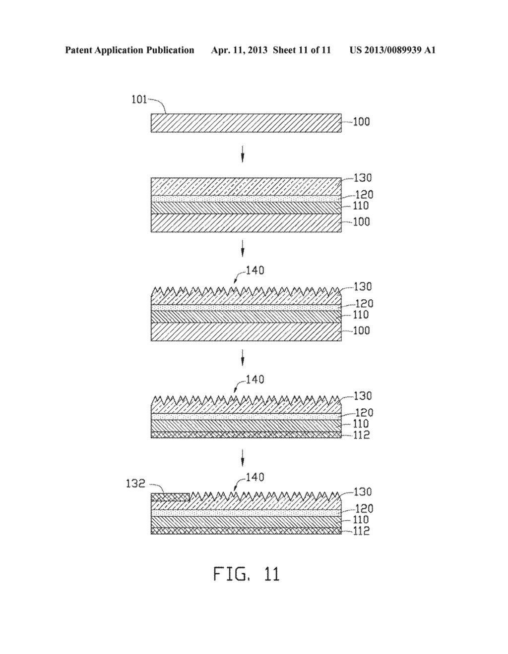 METHOD FOR MAKING LIGHT EMITTING DIODE - diagram, schematic, and image 12