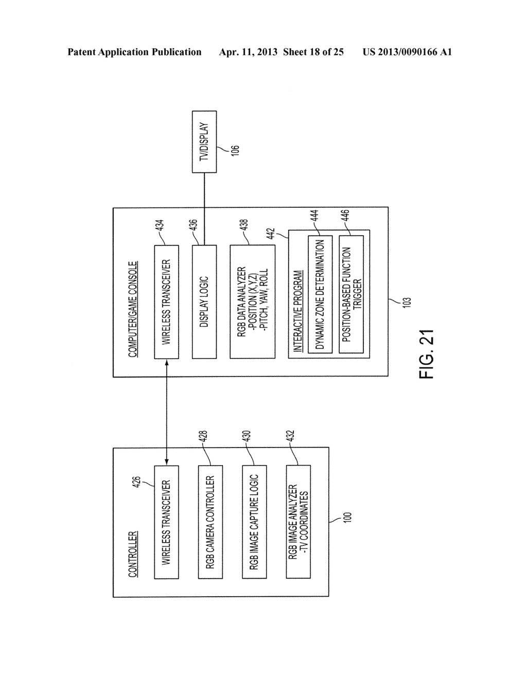 SYSTEMS AND METHODS FOR DETERMINING CONTROLLER FUNCTIONALITY BASED ON     POSITION, ORIENTATION OR MOTION - diagram, schematic, and image 19