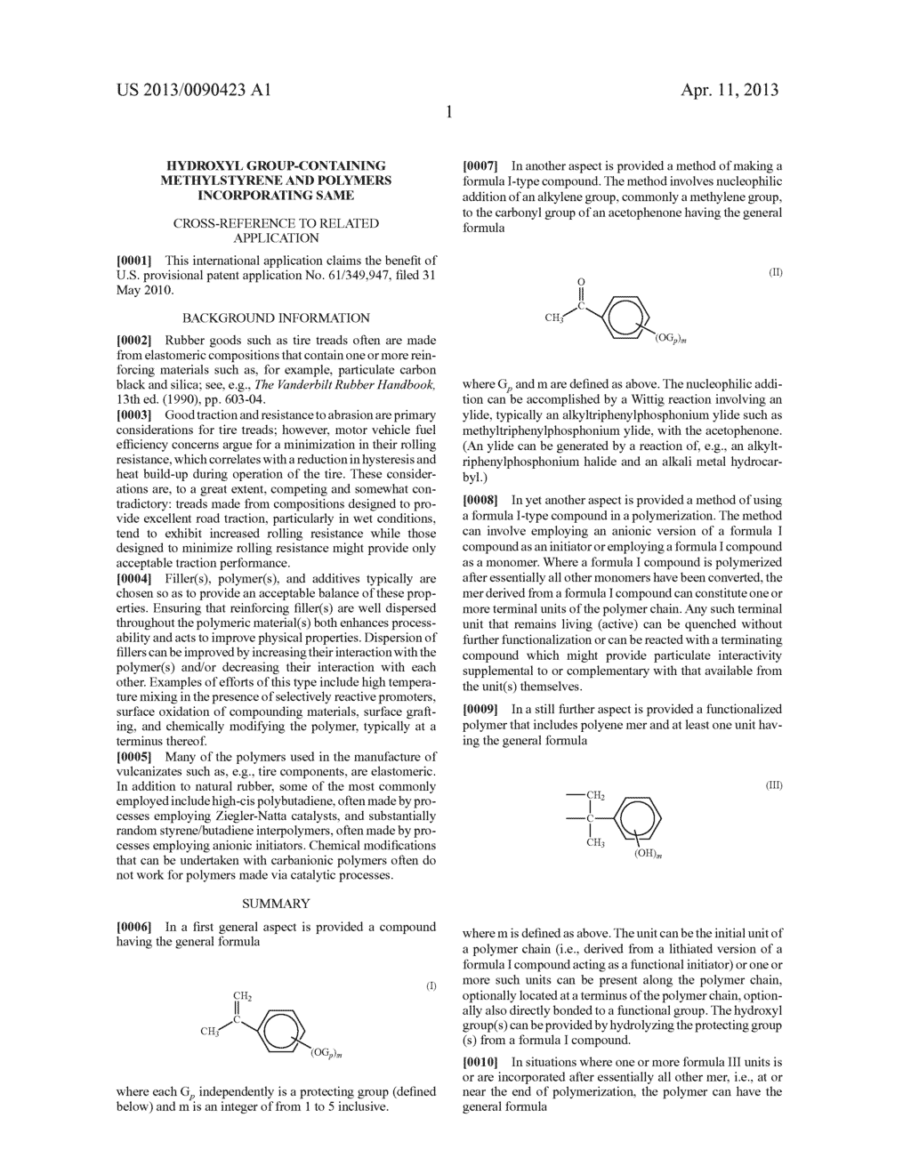 HYDROXYL GROUP-CONTAINING METHYLSTYRENE AND POLYMERS INCORPORATING SAME - diagram, schematic, and image 02