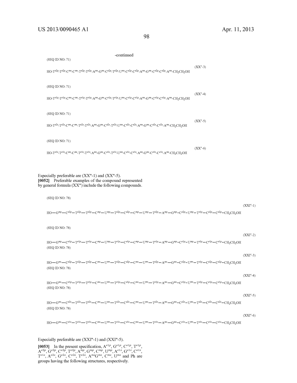 ENA NUCLEIC ACID PHARMACEUTICALS CAPABLE OF MODIFYING SPLICING OF mRNA     PRECURSORS - diagram, schematic, and image 121